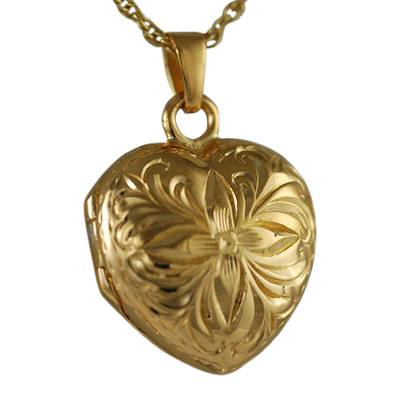 Flower Heart Locket Keepsake Pendant II